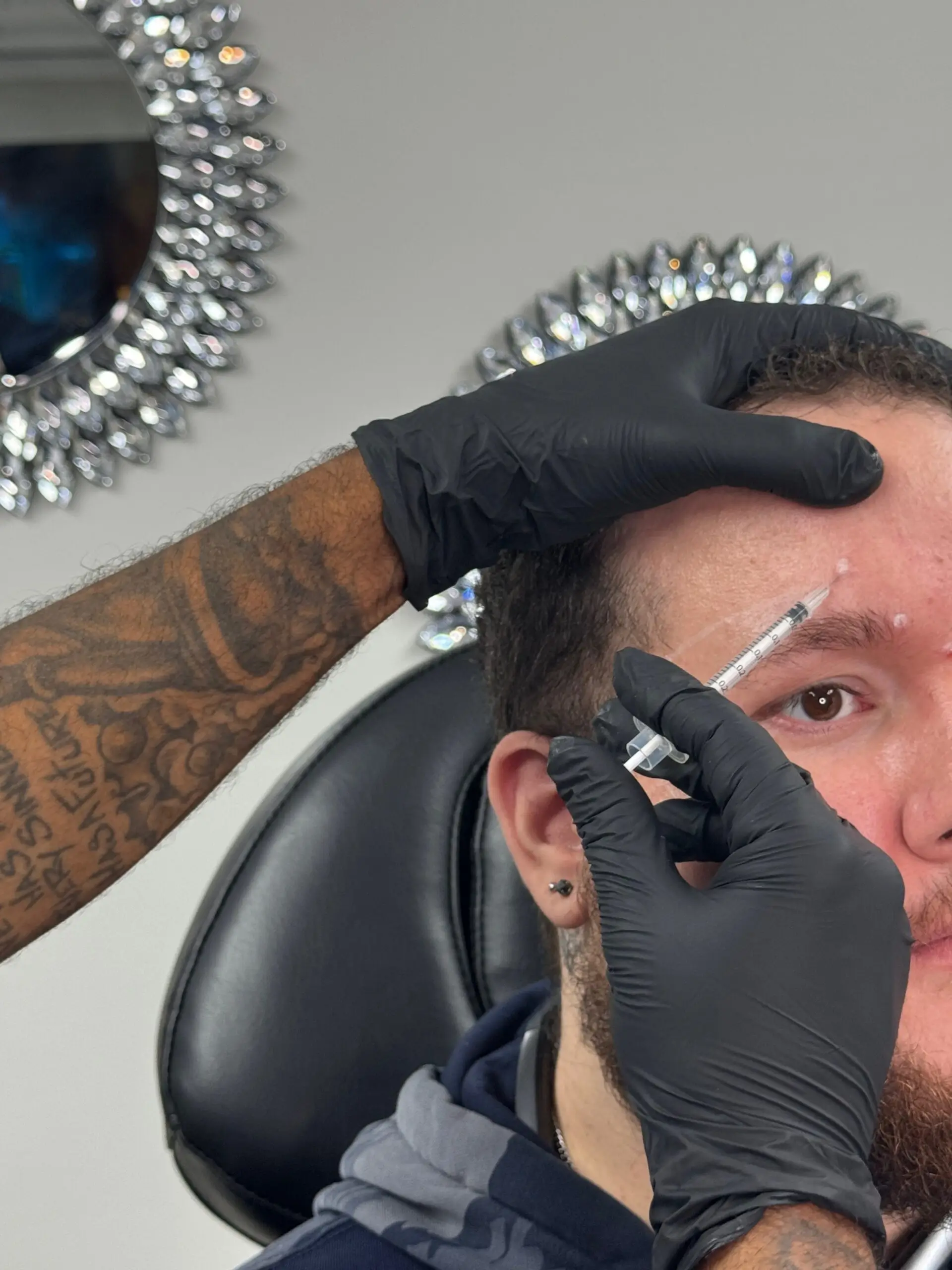 a man getting an injection